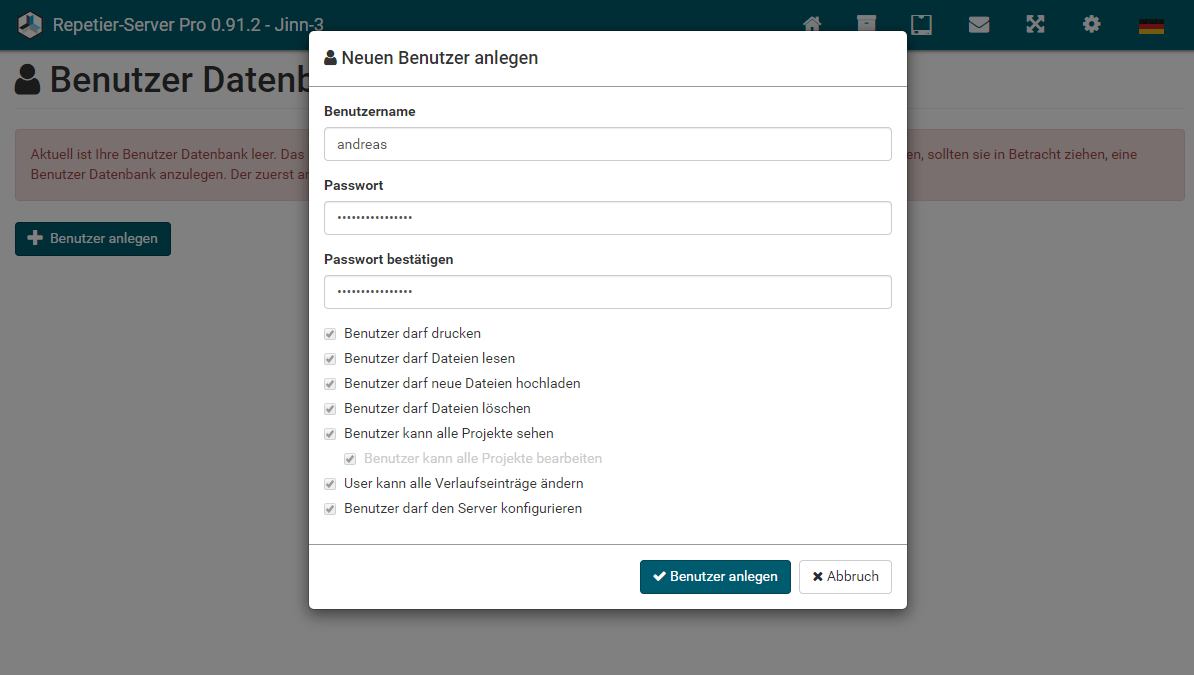 connect cura to repetier server