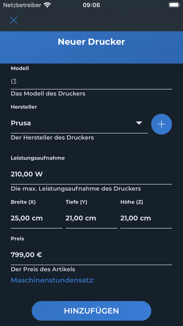 Neuen Drucker anlegen