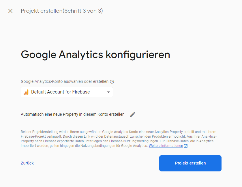 Konfiguriere Google Analytics